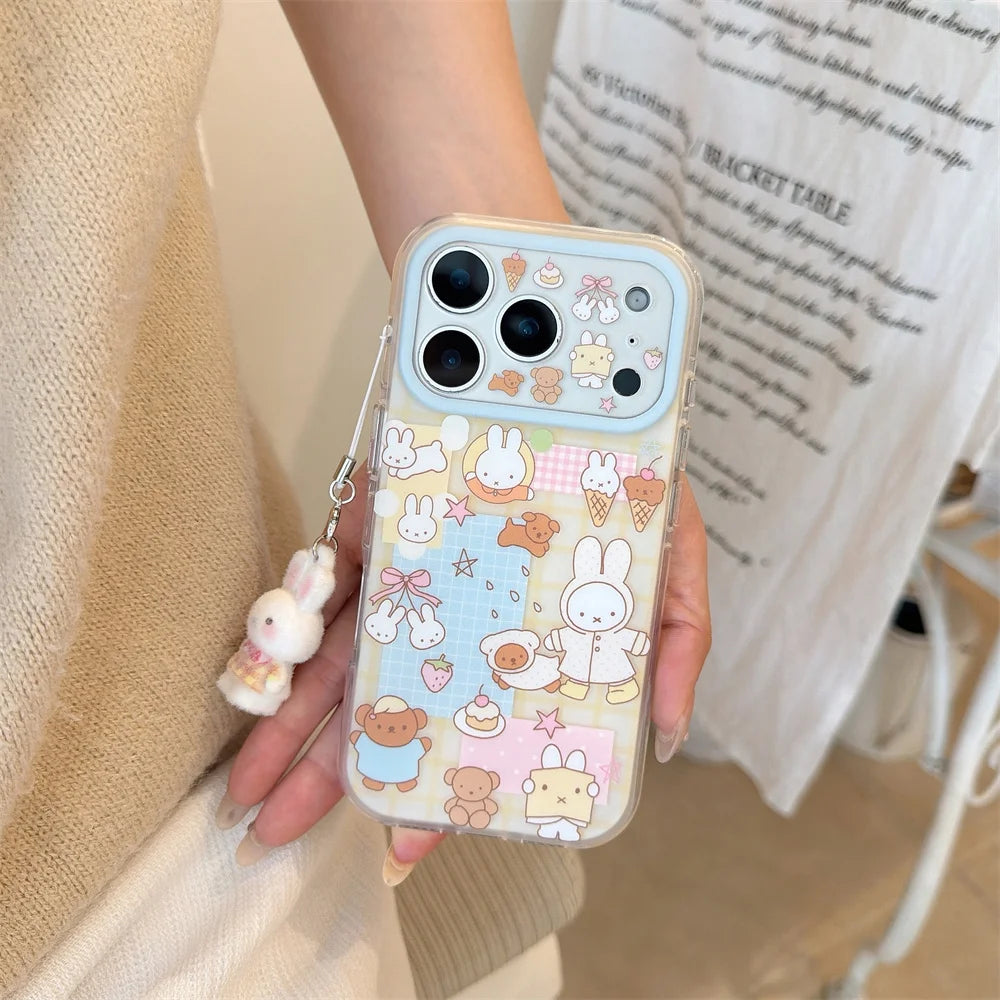 Bear Miffy Rabbit Cartoon iPhone Case