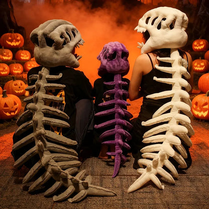 75/115CM Wearable Dinosaur Skeleton Plush Halloween Costume