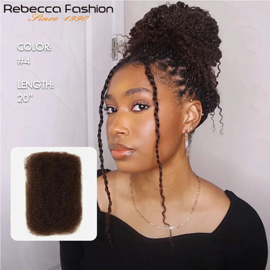 Afro Kinky Curly Bulk Human Hair for Braiding Remy No Attachment