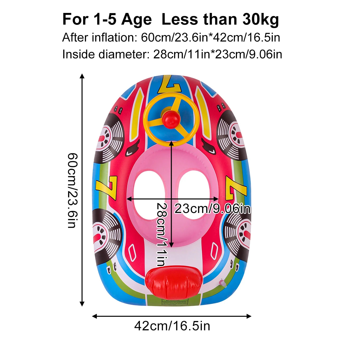 Inflatable Steering Wheel Pool Float Seat Ring