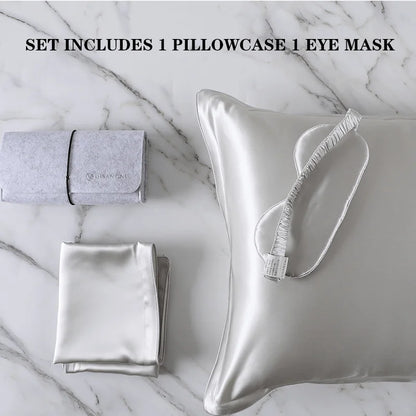 100% Mulberry Silk Pillowcase – Pure Silk Front & Lyocell Back