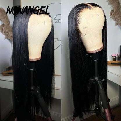 13x6 HD Lace Front Human Hair Wig – Straight, 180%–250% Density, 24–34 Inch