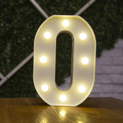 LED Alphabet Letter & Number Light – Battery Powered Marquee Night Lamp
