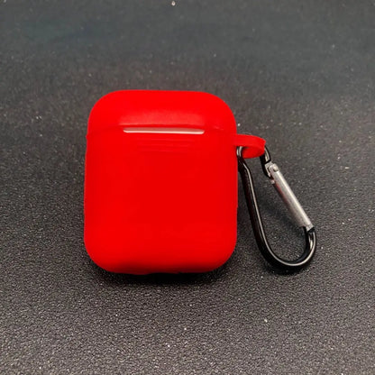 Silicone AirPods Case with Carabiner Clip – Shockproof Cover