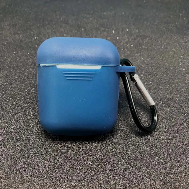 Silicone AirPods Case with Carabiner Clip – Shockproof Cover