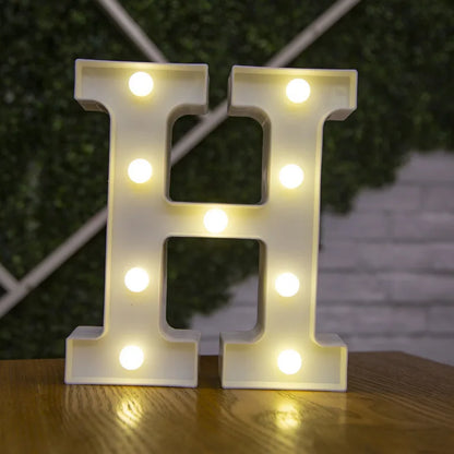 LED Alphabet Letter & Number Light – Battery Powered Marquee Night Lamp