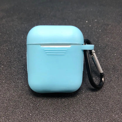 Silicone AirPods Case with Carabiner Clip – Shockproof Cover
