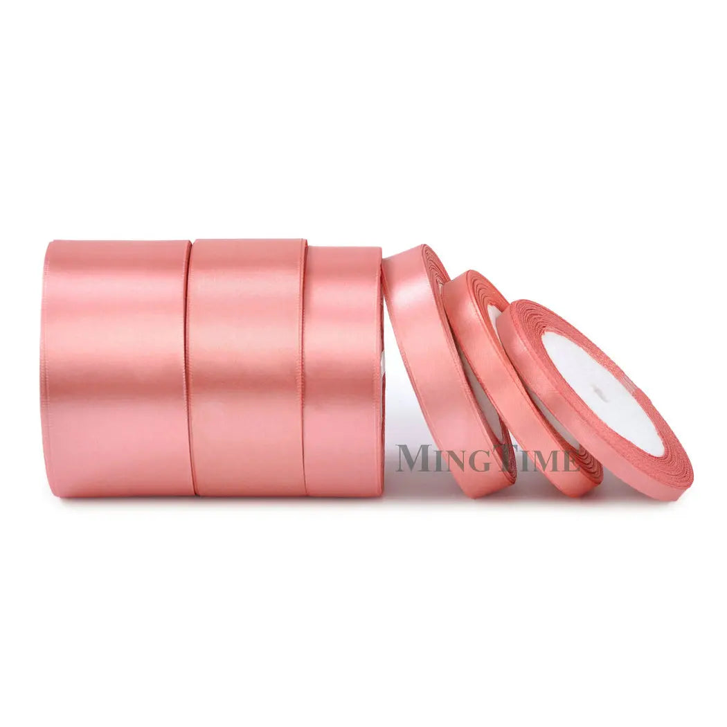 Satin Ribbon 25 Yards – 6mm to 50mm Wide, Multiple Colors