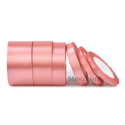Satin Ribbon 25 Yards – 6mm to 50mm Wide, Multiple Colors