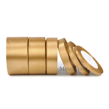 Satin Ribbon 25 Yards – 6mm to 50mm Wide, Multiple Colors