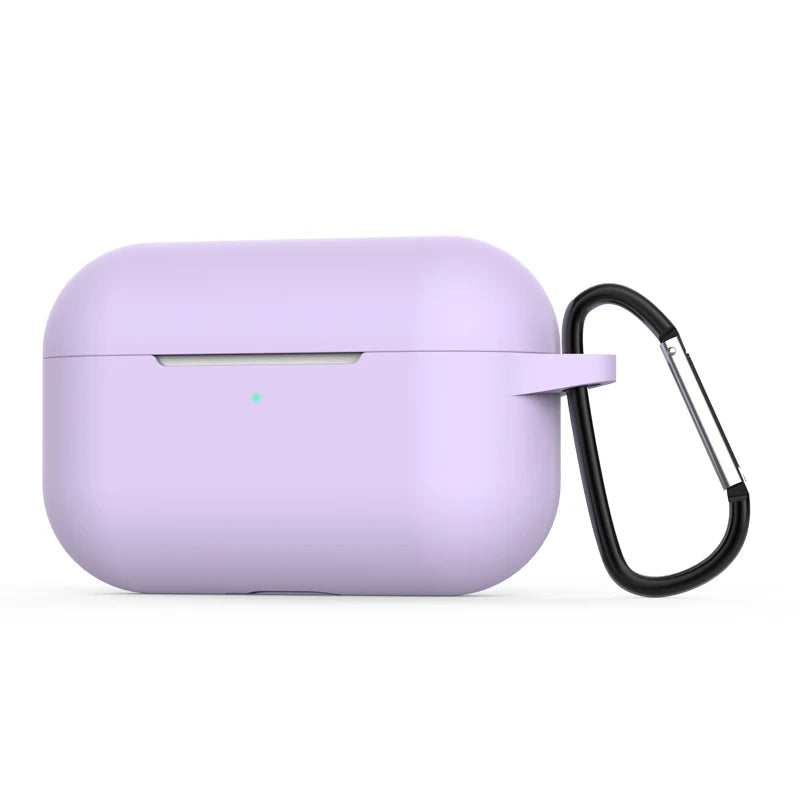 Silicone AirPods Case with Carabiner Hook – Soft Protective Cover
