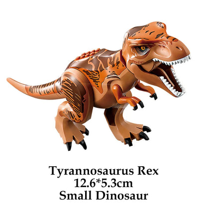Jurassic Dinosaur Building Blocks Figures – T-Rex Raptor Triceratops MOC Models