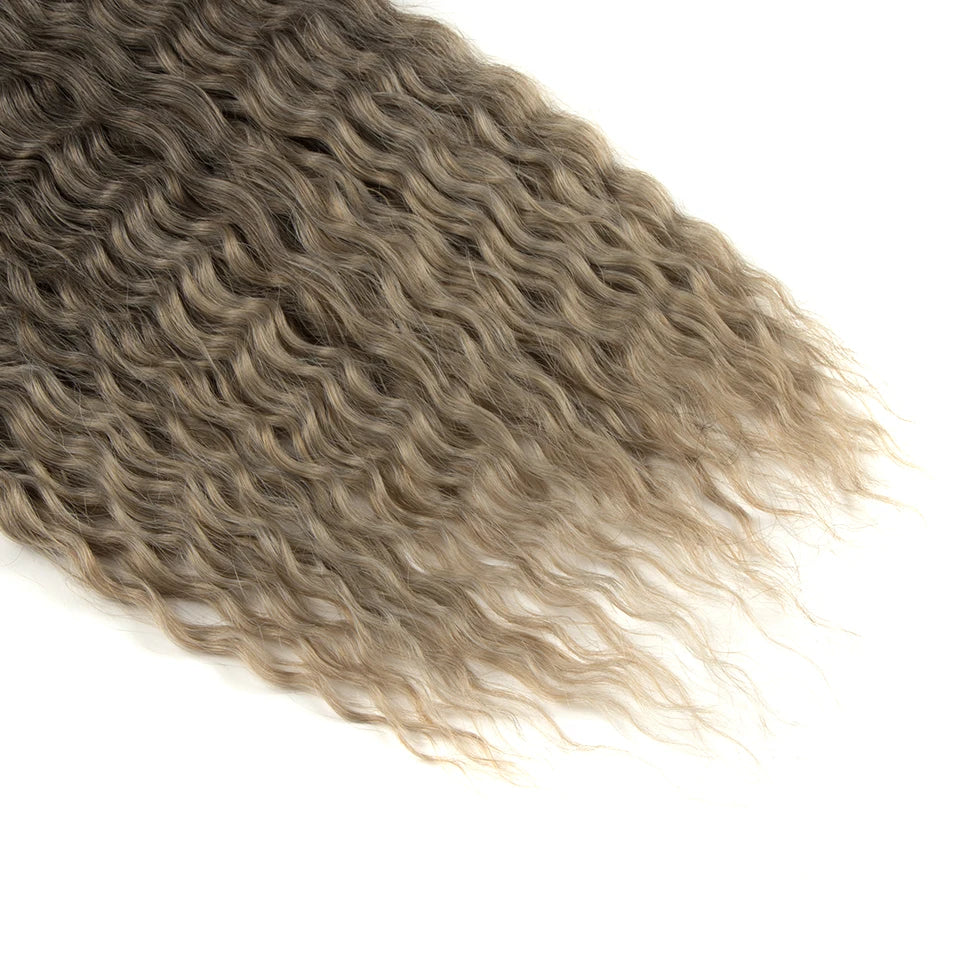 24 Inch Water Wave Crochet Braiding Hair – Synthetic Twist Curly Ombre Extensions