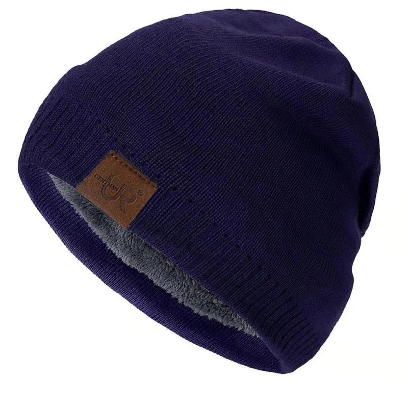 Fur Lined Knit Beanie – Unisex Warm Winter Hat