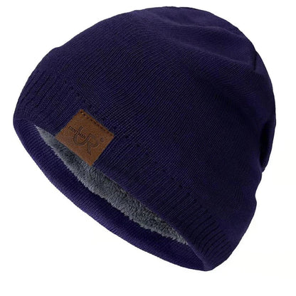 Fur Lined Knit Beanie – Unisex Warm Winter Hat