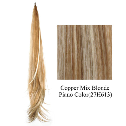 Long Layered Ponytail Synthetic Hair Extension 32 Inch Flexible Wrap-Around
