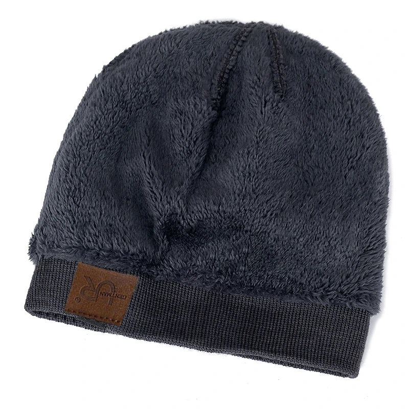 Fur Lined Knit Beanie – Unisex Warm Winter Hat