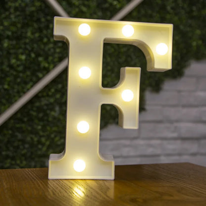 LED Alphabet Letter & Number Light – Battery Powered Marquee Night Lamp