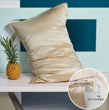 100% Mulberry Silk Pillowcase – Pure Silk Front & Lyocell Back