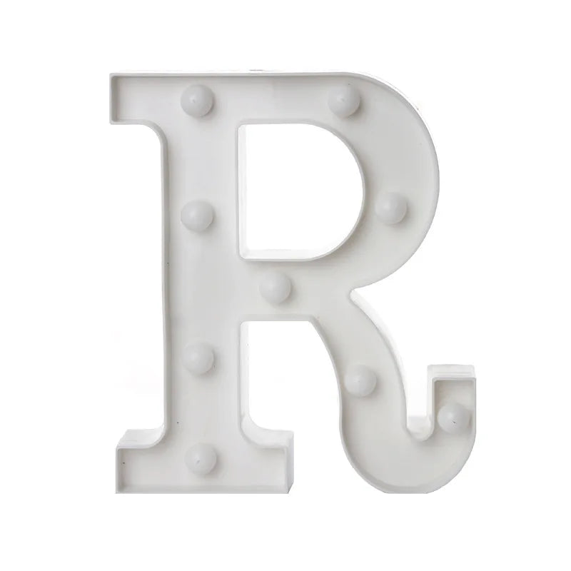LED Alphabet Letter & Number Light – Battery Powered Marquee Night Lamp
