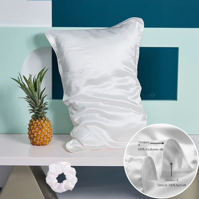 100% Mulberry Silk Pillowcase – Pure Silk Front & Lyocell Back