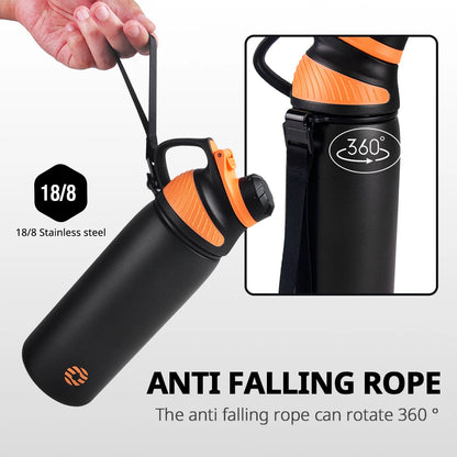 Insulated Stainless Steel Water Bottle with Magnetic Lid