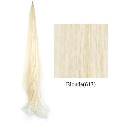 Long Layered Ponytail Synthetic Hair Extension 32 Inch Flexible Wrap-Around
