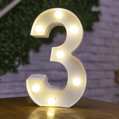 LED Alphabet Letter & Number Light – Battery Powered Marquee Night Lamp