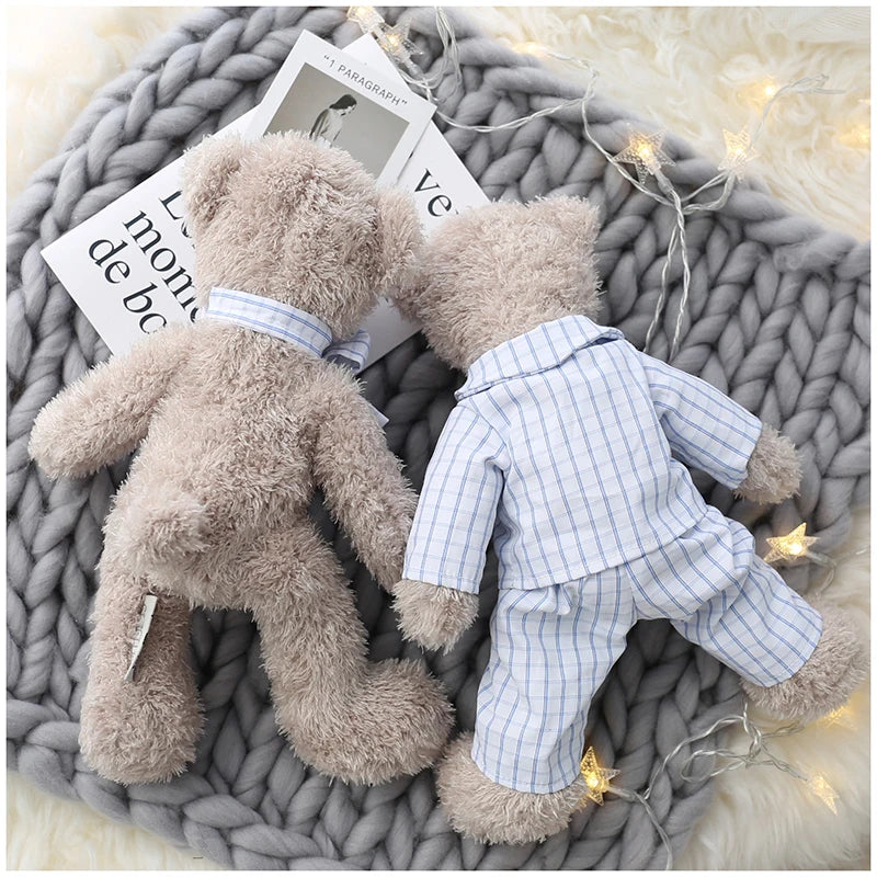 Classic Teddy Bear Plush Toy with Bow – Soft Stuffed Animal, 11.8in