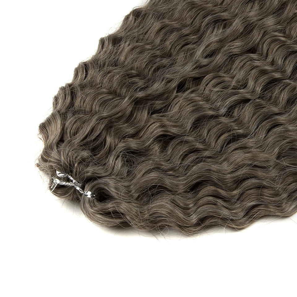 24 Inch Water Wave Crochet Braiding Hair – Synthetic Twist Curly Ombre Extensions