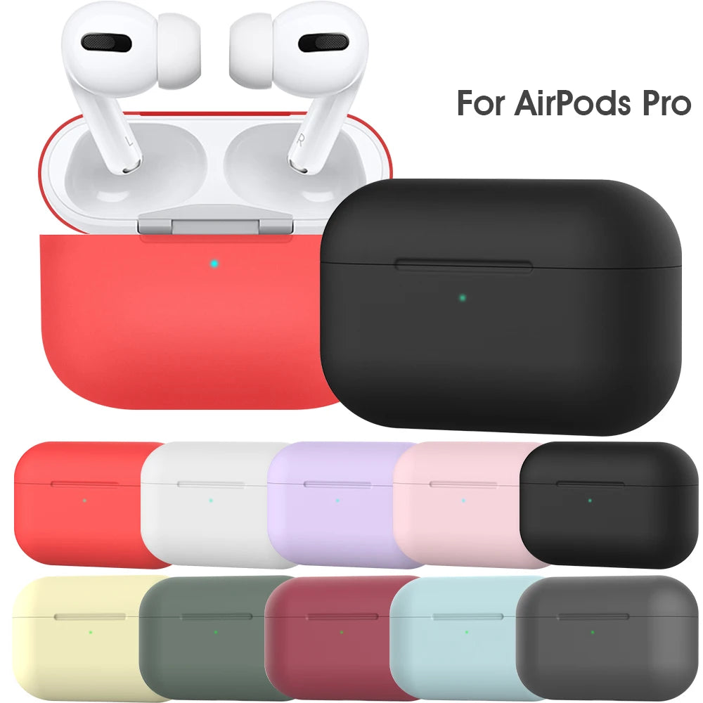 Silicone AirPods Case with Carabiner Hook – Soft Protective Cover