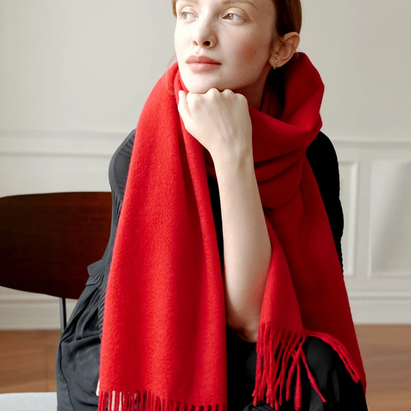 Cashmere Wool Winter Scarf for Women – Soft Wrap Shawl