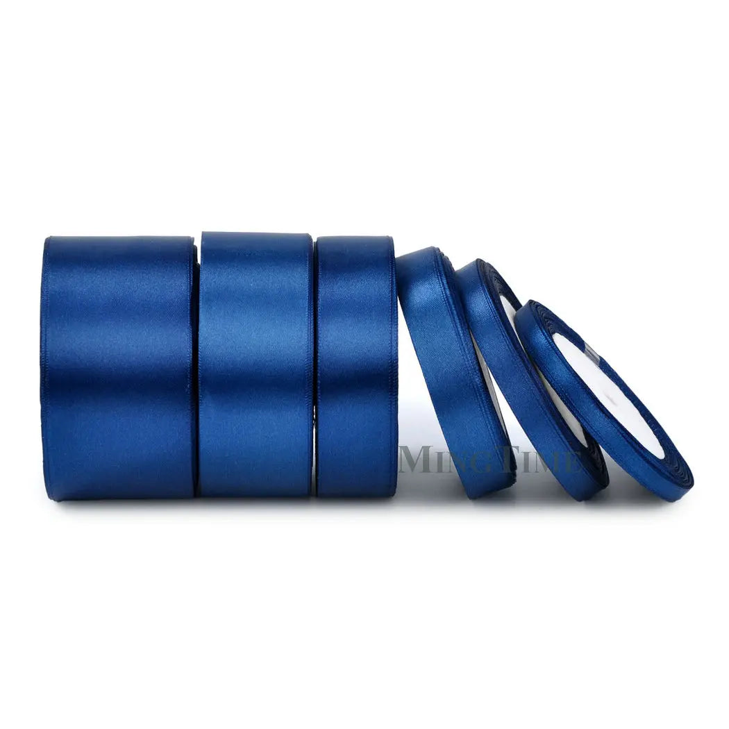 Satin Ribbon 25 Yards – 6mm to 50mm Wide, Multiple Colors