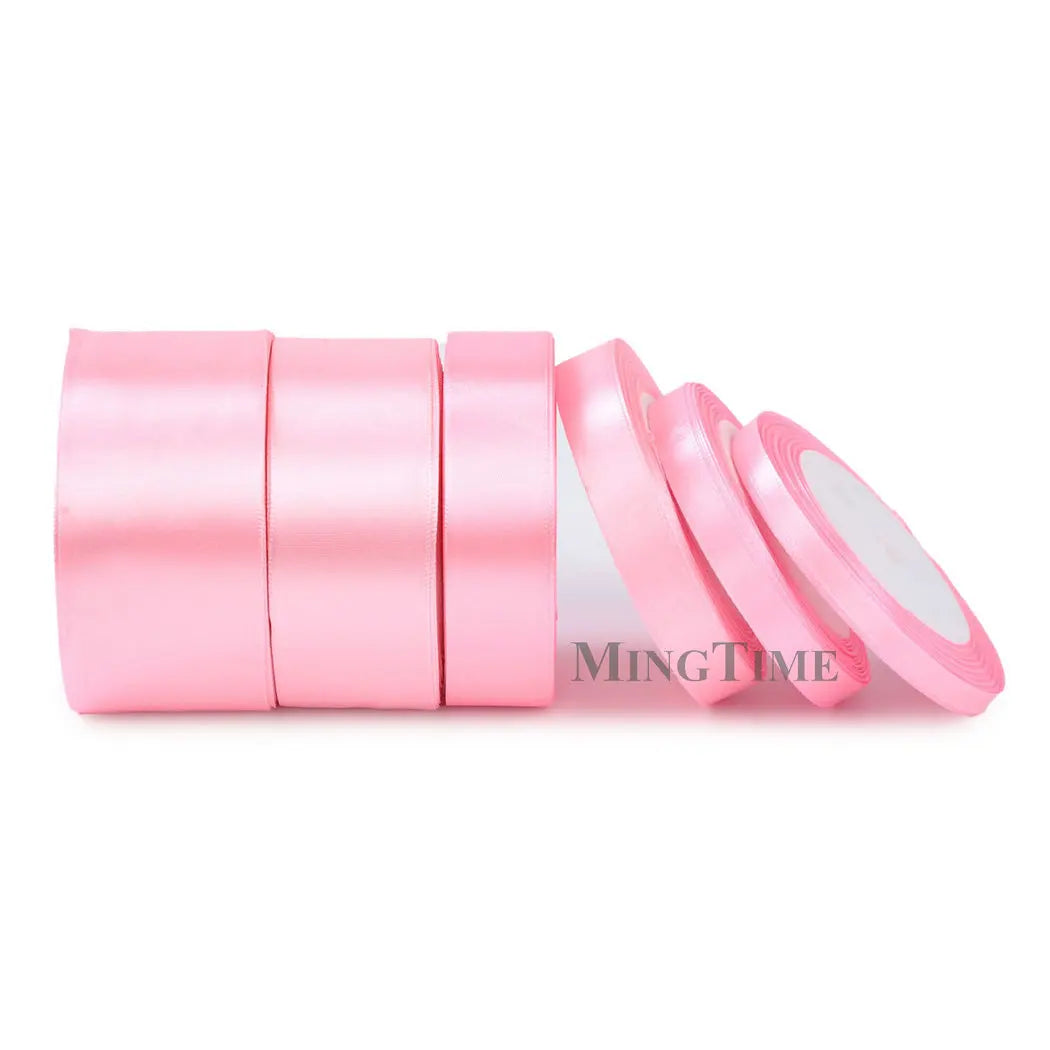 Satin Ribbon 25 Yards – 6mm to 50mm Wide, Multiple Colors