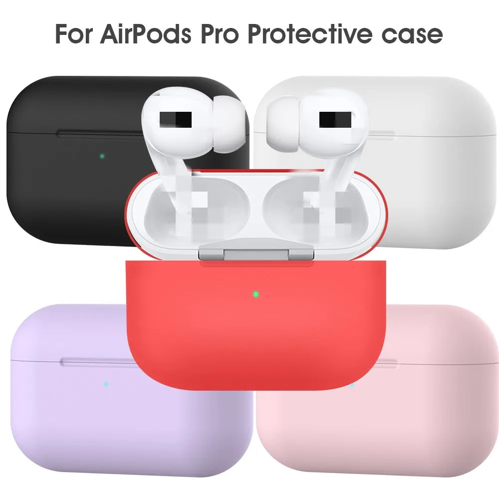 Silicone AirPods Case with Carabiner Hook – Soft Protective Cover