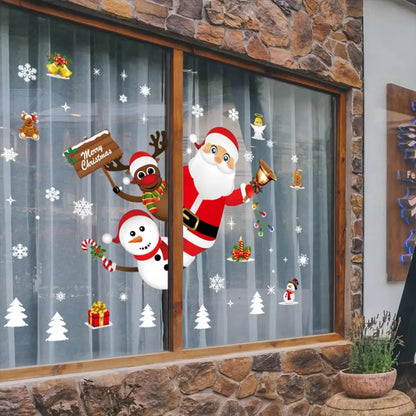 Christmas Window Wall Stickers – Festive PVC Decals