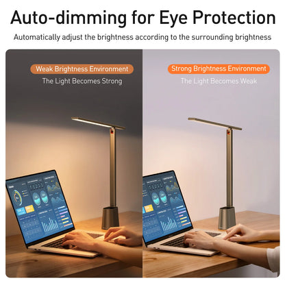 Baseus LED Desk Lamp – Dimmable Eye-Care Foldable Study Light