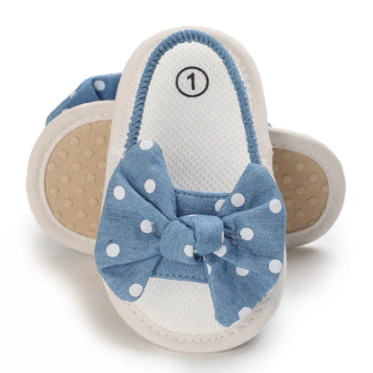Baby Girl Bow Sandals Non-Slip Soft Sole Summer First Walker Shoes