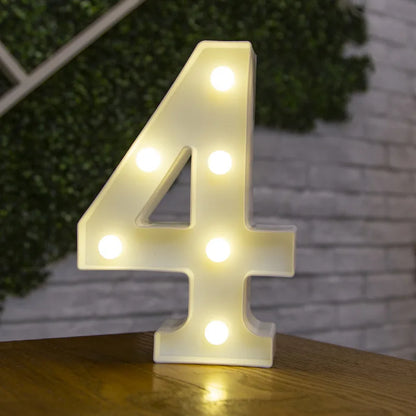 LED Alphabet Letter & Number Light – Battery Powered Marquee Night Lamp
