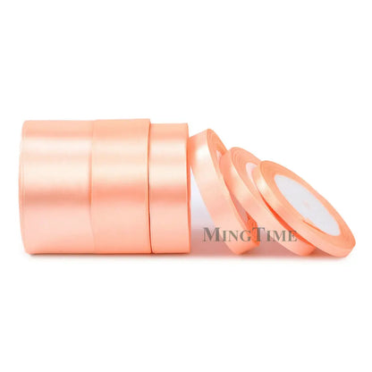 Satin Ribbon 25 Yards – 6mm to 50mm Wide, Multiple Colors