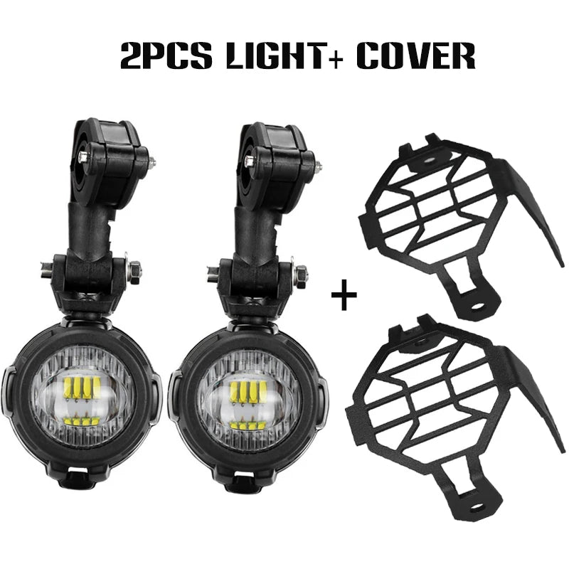 Motorcycle LED Fog Lights – Auxiliary Driving Lights for BMW R1250GS, F800GS & Yamaha MT07