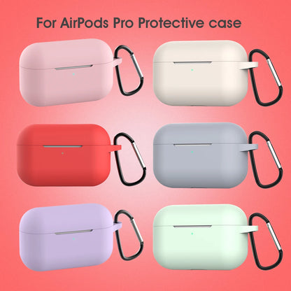 Silicone AirPods Case with Carabiner Hook – Soft Protective Cover