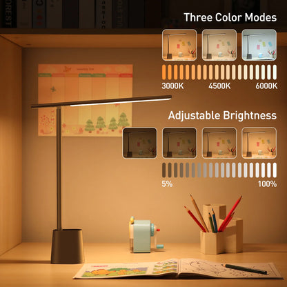 Baseus LED Desk Lamp – Foldable, Dimmable & Eye-Care