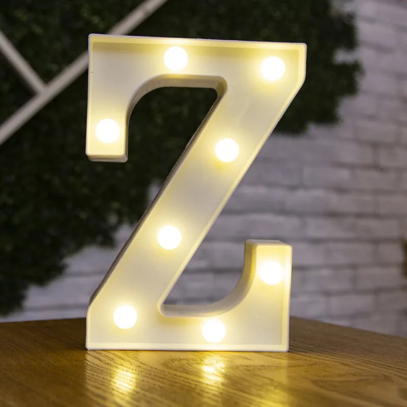 LED Alphabet Letter & Number Light – Battery Powered Marquee Night Lamp