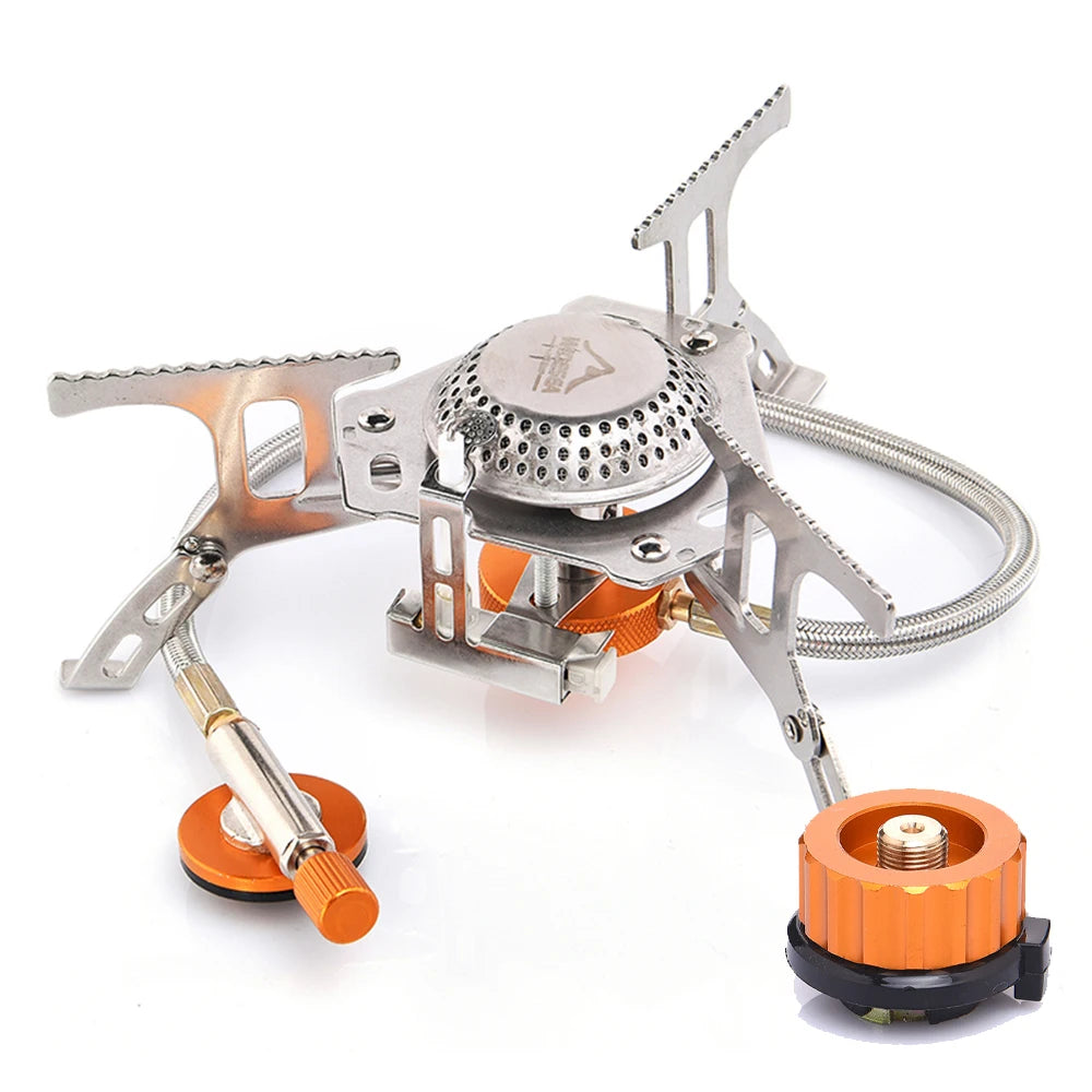 Portable Camping Gas Stove – Outdoor Backpacking Burner with Strong Flame