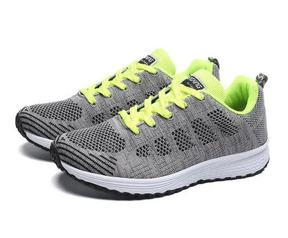 Women's Breathable Mesh Sneakers – Lightweight Flat Casual Walking Shoes