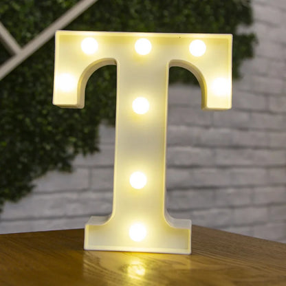 LED Alphabet Letter & Number Light – Battery Powered Marquee Night Lamp