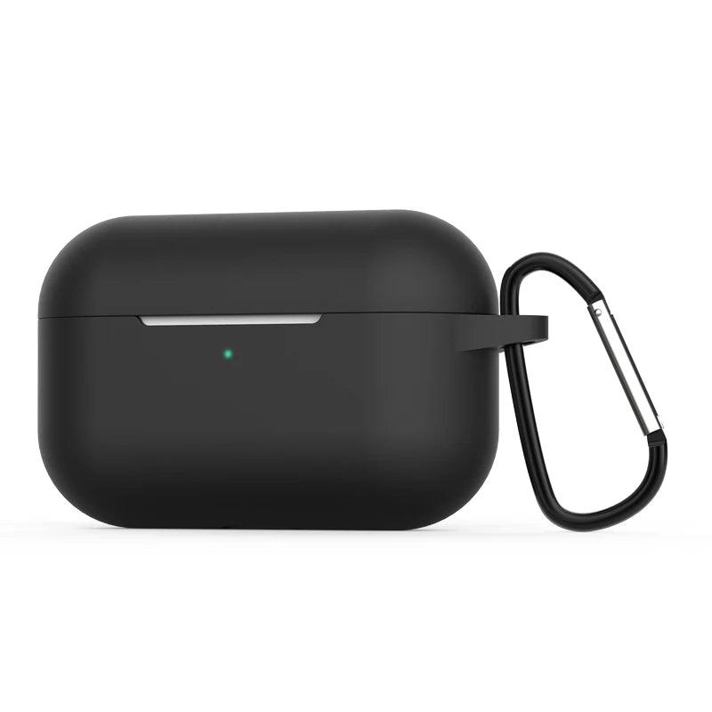Silicone AirPods Case with Carabiner Hook – Soft Protective Cover