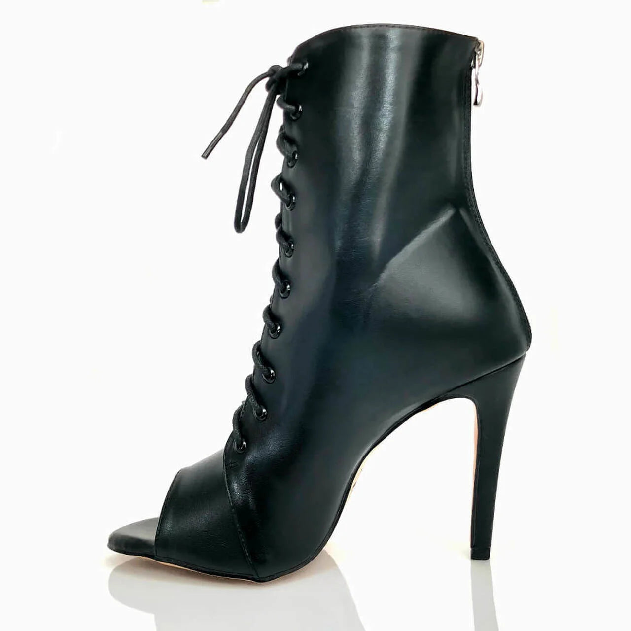 Women's Latin Dance Boots – Stiletto Heel Lace-Up Ballroom Dance Shoes