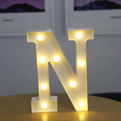 LED Alphabet Letter & Number Light – Battery Powered Marquee Night Lamp